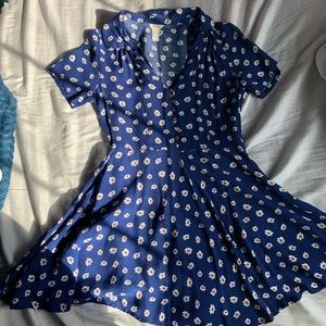 navy blue daisy dress